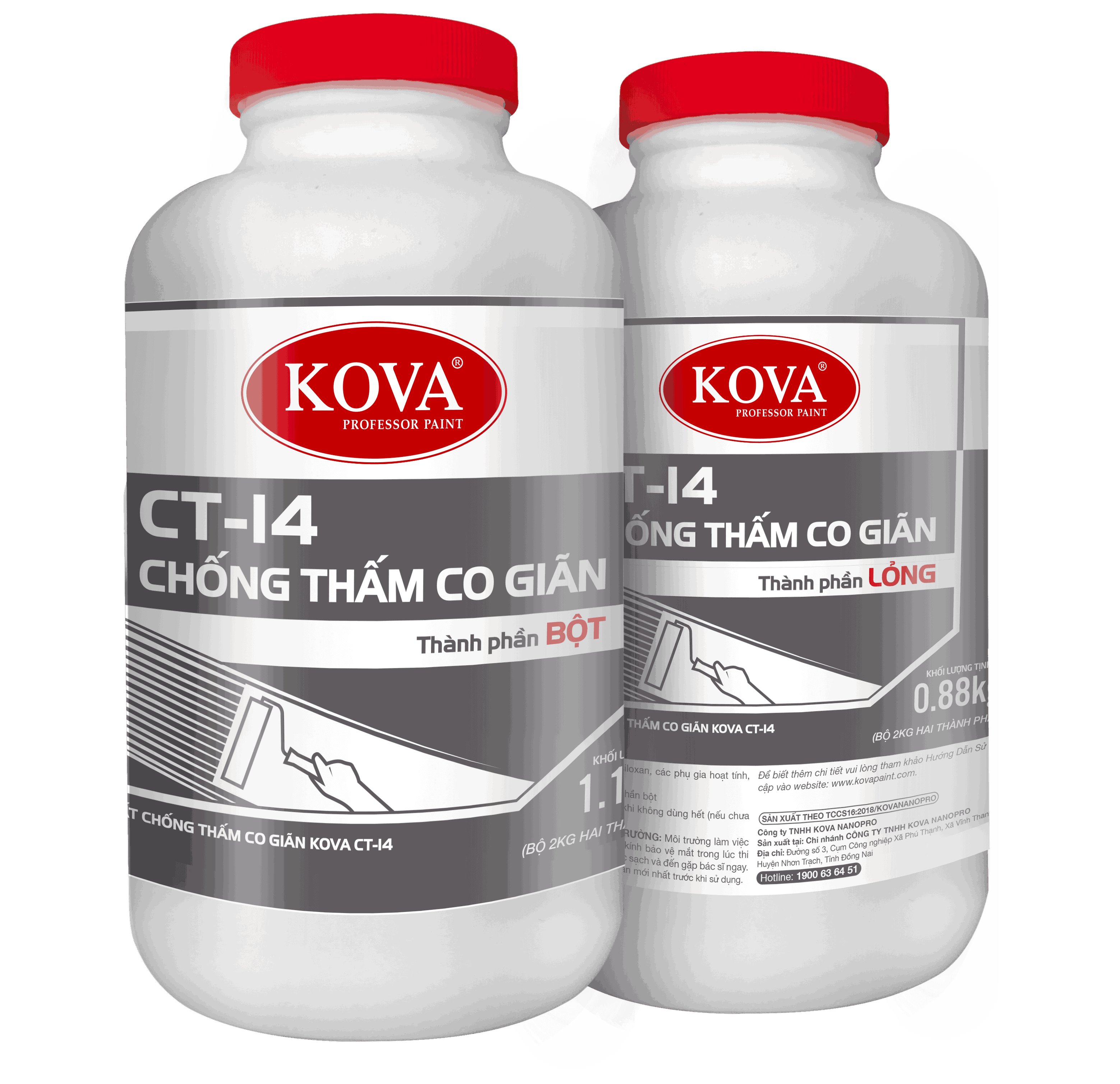Chất Chống Thấm Co Giãn KOVA CT-14 (bao bì cũ)